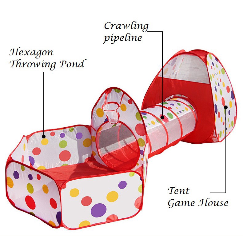 toy tent tunnels 3 in 1