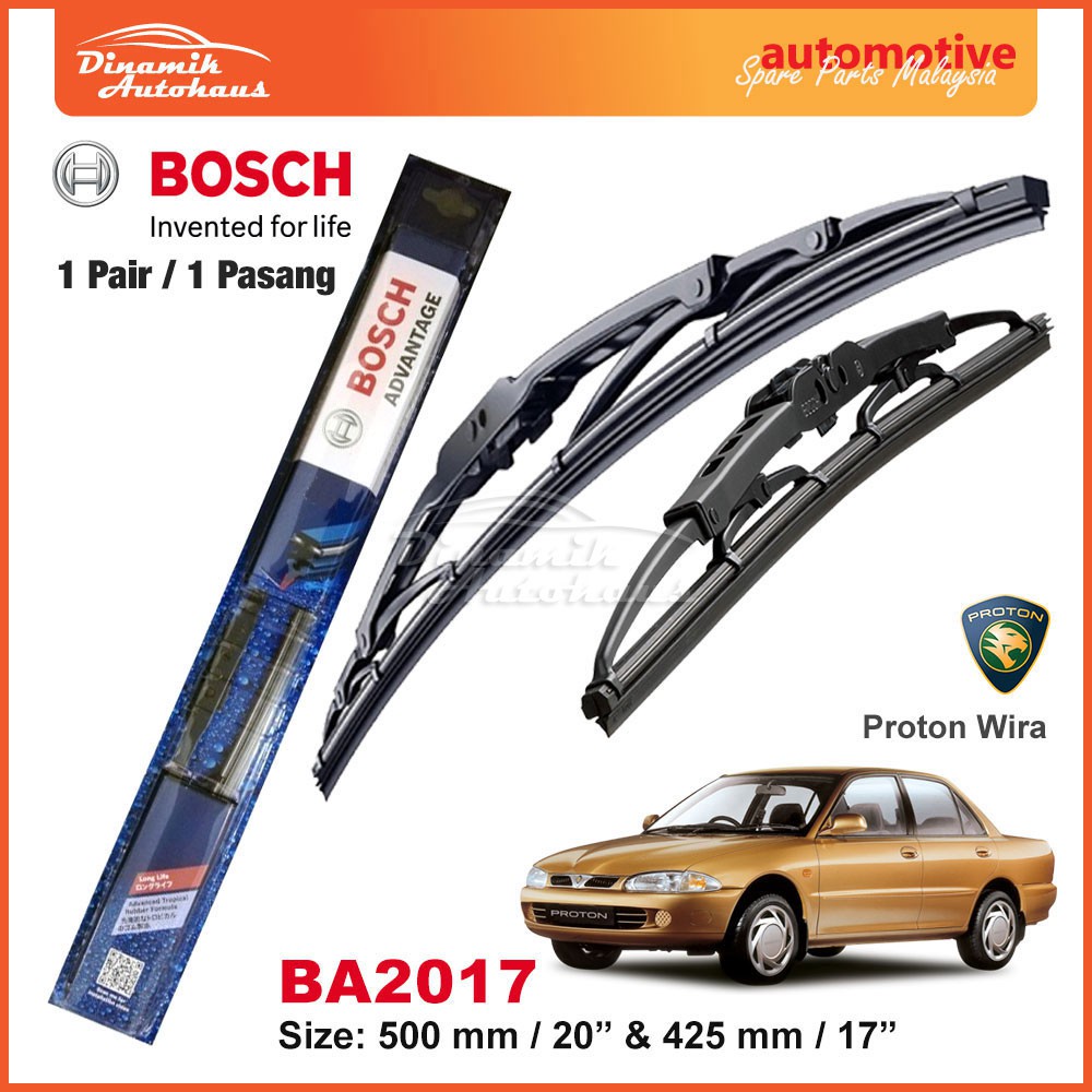 Proton Wira Car Front Windscreen Wiper Size 20" / 17" Bosch Advantage