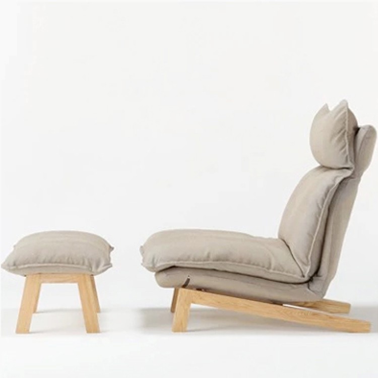 Muji Anese Style High Back Reclining Sofa Chair Lazy Leisure Recliner
