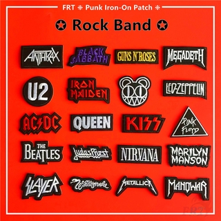 ☸ Rock Band Collection Series 06 - Rock N Roll Mini Iron-on Patch ☸ 1Pc Punk Metal DIY Sew on Iron on Badges Patches