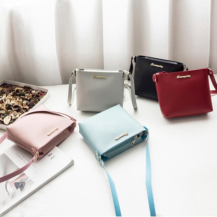 Buy SKM Korean Style Mini Zipper Square Shoulder Women Sling Bag BG420 ...