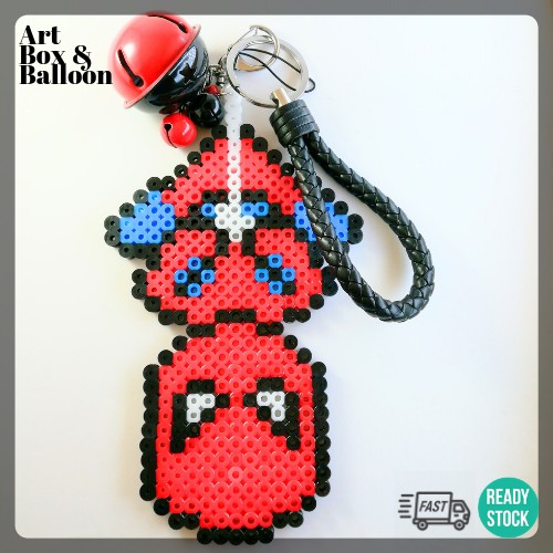 Ready Stock] Superhero Spider Man Cartoon Perler Beads Keychain Gift |  Shopee Malaysia