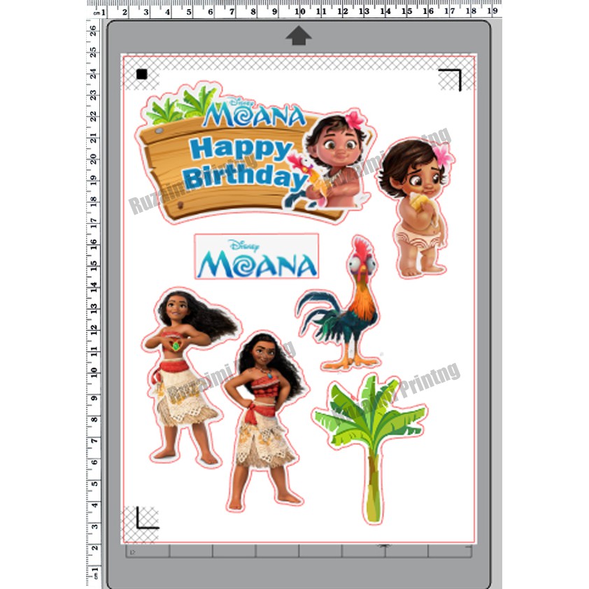 Moana Cake Topper 002