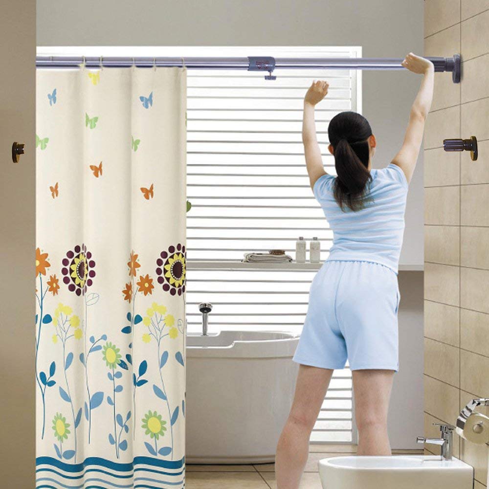70 120 Cm Stainless Adjustable Shower Curtain Rod Tension Rail