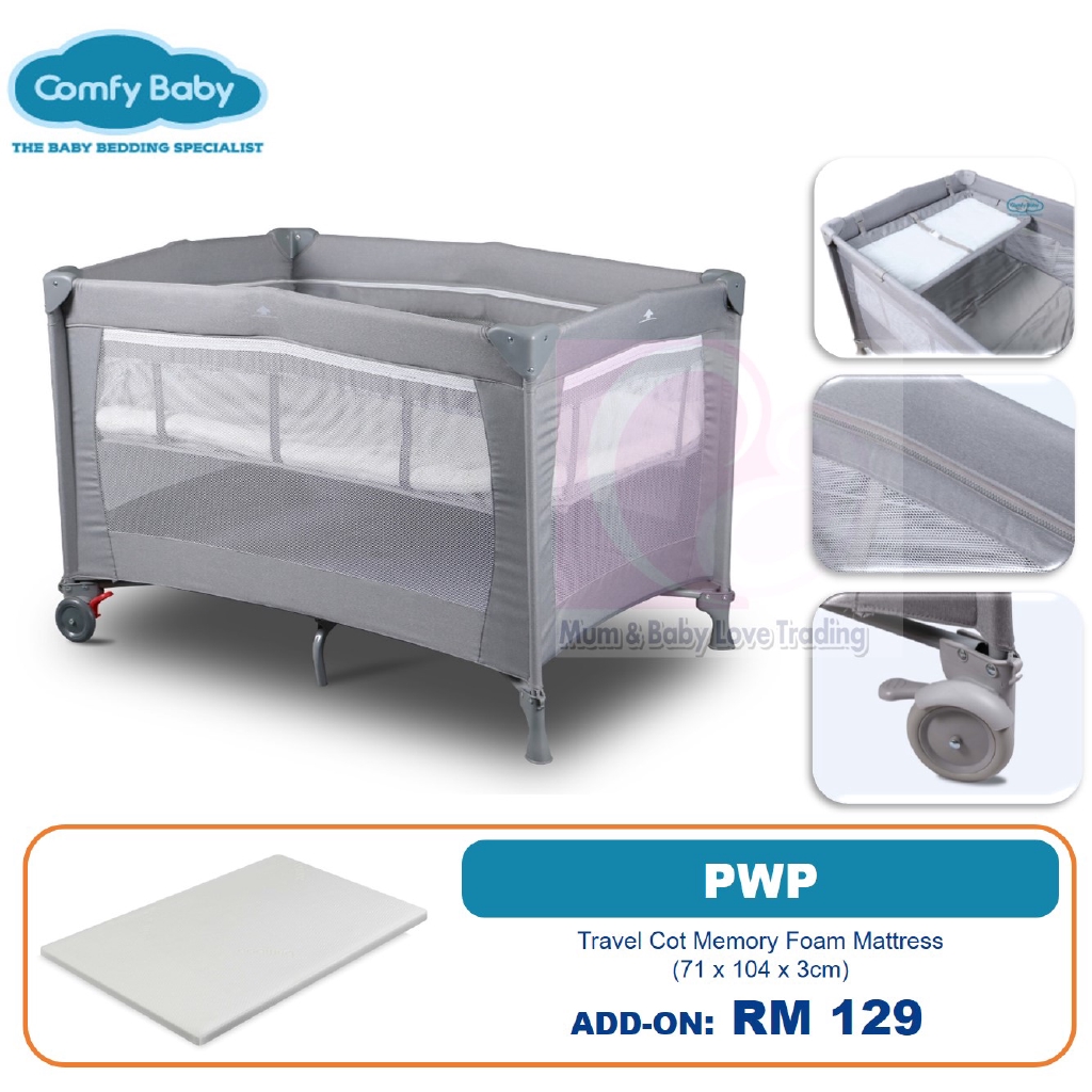 memory foam travel cot mattress