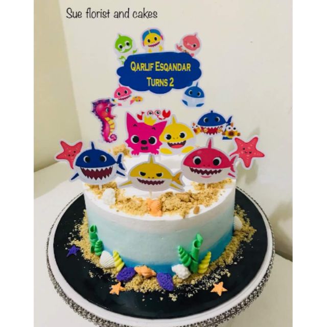 Pinkfong Baby Shark Birthday Cake