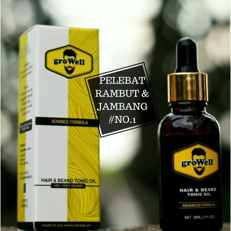 GROWELL HAIR AND BEARD OIL TONIC 30ml Shopee Malaysia