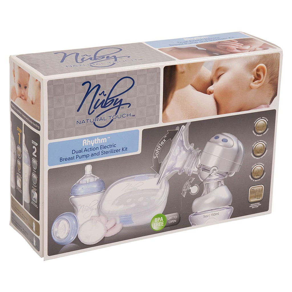 Nuby Natural Touch Rhythm﻿ Single Electric Breast Pump & Sterilizer