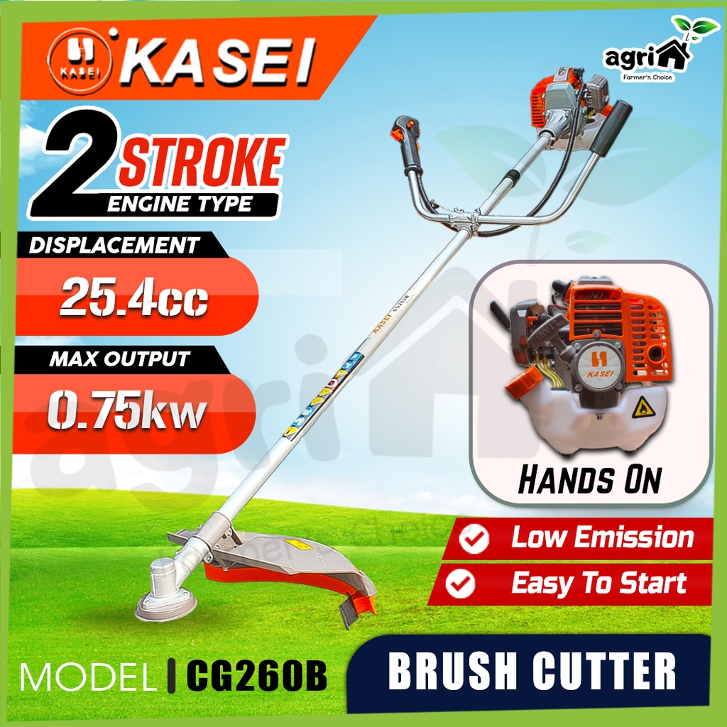 (100% Original) KASEI CG260B Brush Grass Cutter Machine Trimmer Double ...