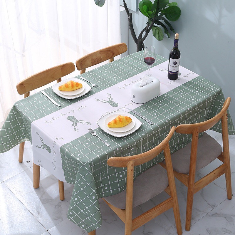 Euro Style Dining Table Cloth Kain Lapik Meja Makan Alas Meja PEVA