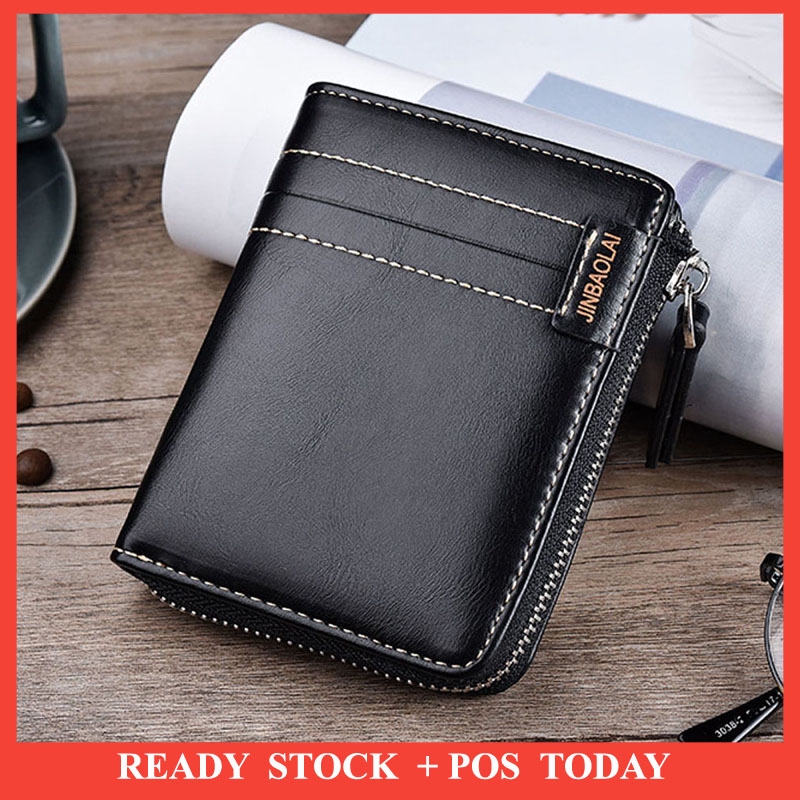 FreeShipping 20RM Korean Men's Fashion Casual Wallet Men Zip Coin Purse