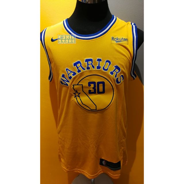 stephen curry yellow sleeved jersey