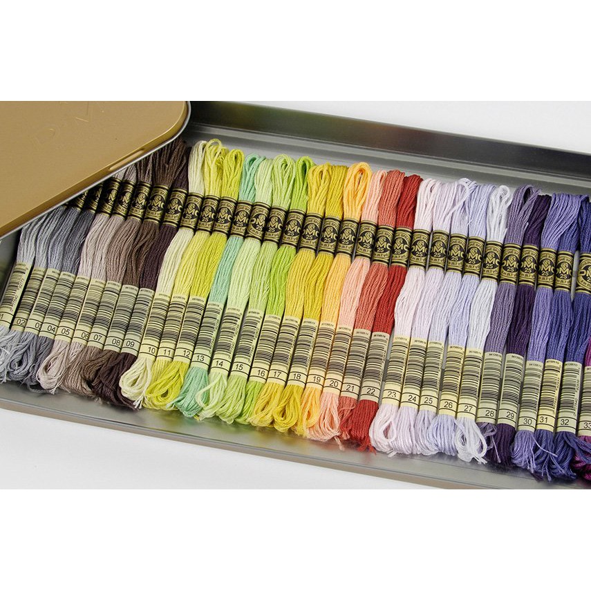 DMC Floss 01 159 and white Art. 117 six strands of cotton