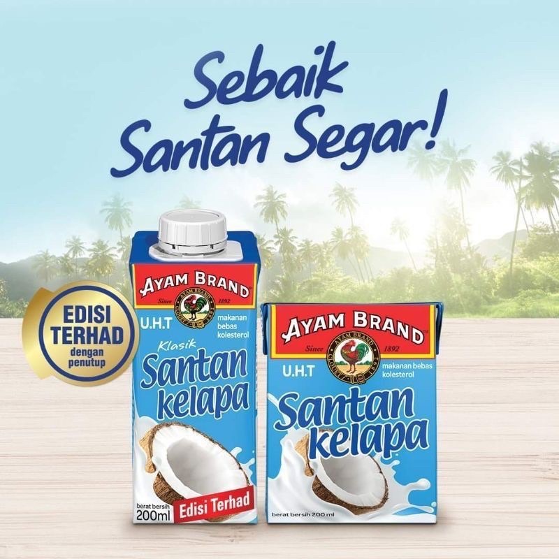 Ayam brand Coconut Milk 200ml/1000ml Shopee Malaysia