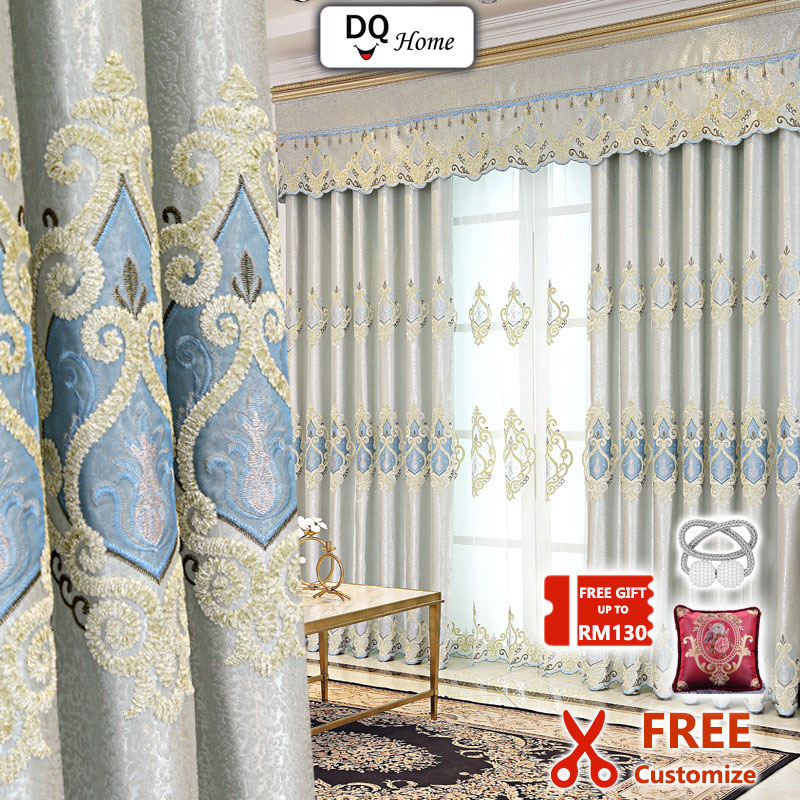 ??Free Alter Free Tiebelt?? 85% European Curtain for Living Room European Style Tebal Curtains for B