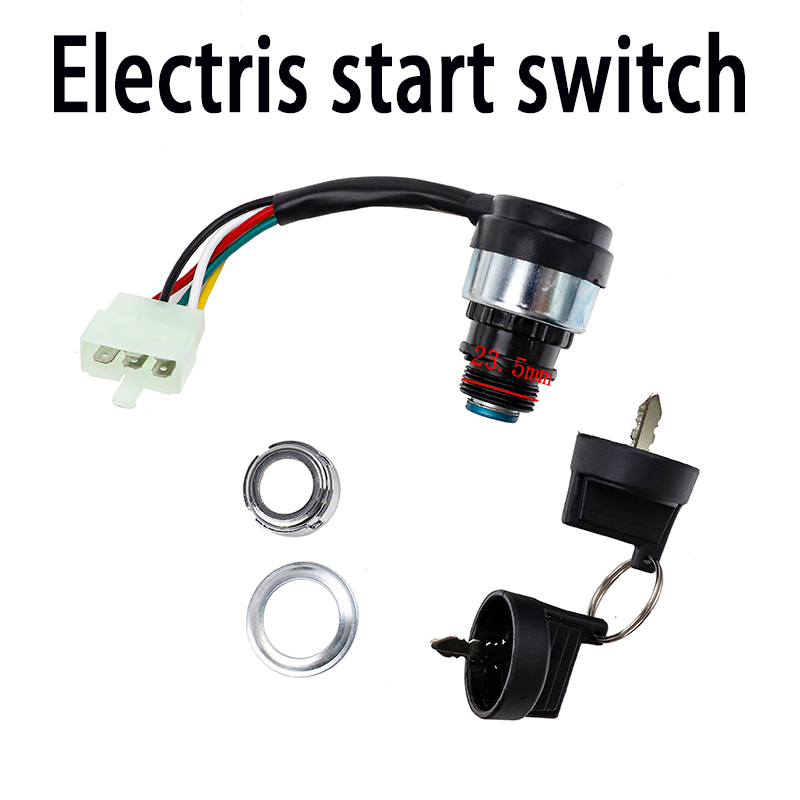 6 Wire Way Gasoline Diesel Generator Gas Ignition Start Key Lock Combination Switch For 2.5-6.5KW 188F Gas Generator Accessories