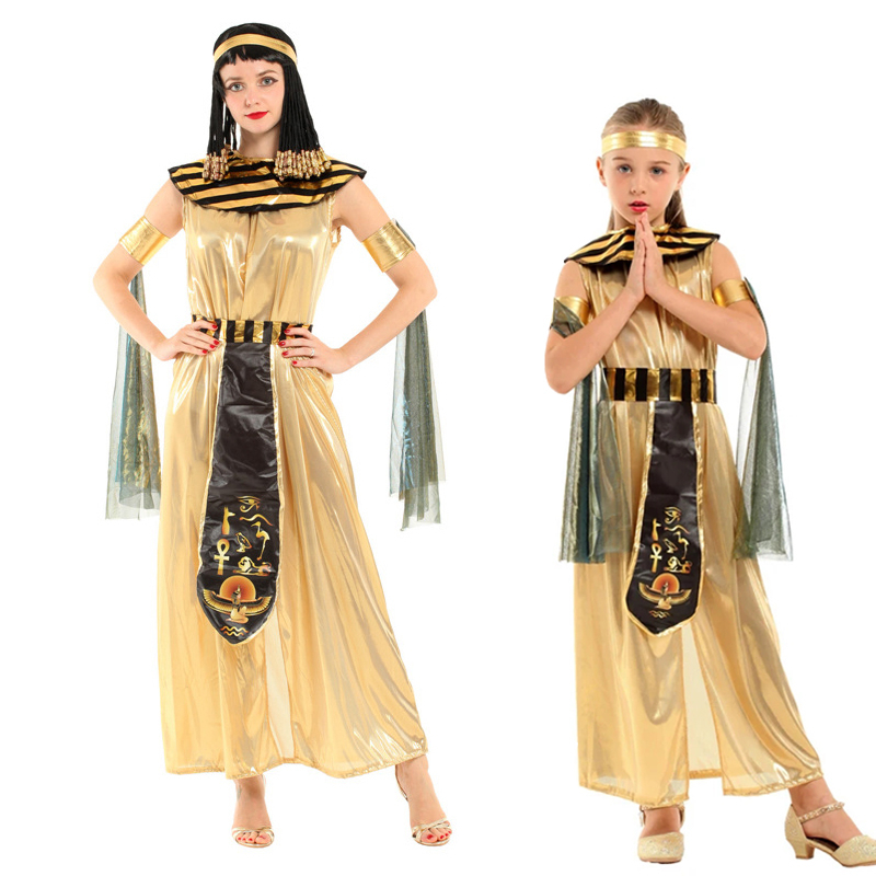 Cleopatra Egypt Princess Costumes Ancient Egyptian Pharaoh Cosplay Masquerade Halloween Adult Girls Women Royal Fancy D