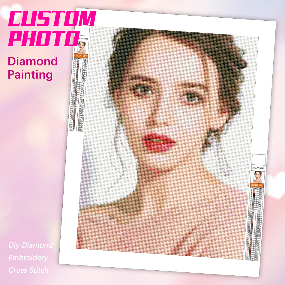 CHENISTORY One-On-One Design Photo Customized Raya 5d Custom Diamond Painting Full Square/Round Drill Diamond Custom Diy Painting Decoration Unique Gift For Children Ramadan