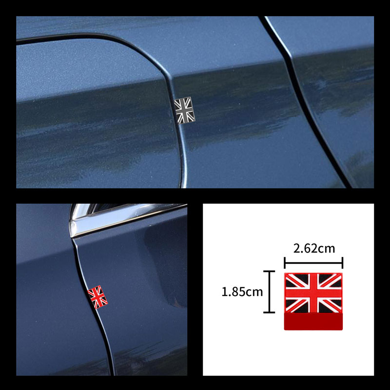 10Pcs United Kingdom UK Flag Logo Auto Door Tag Sticker Front Grille Bumper Decor For MINI Cooper One JCW R55 R56 F55 F56 R57