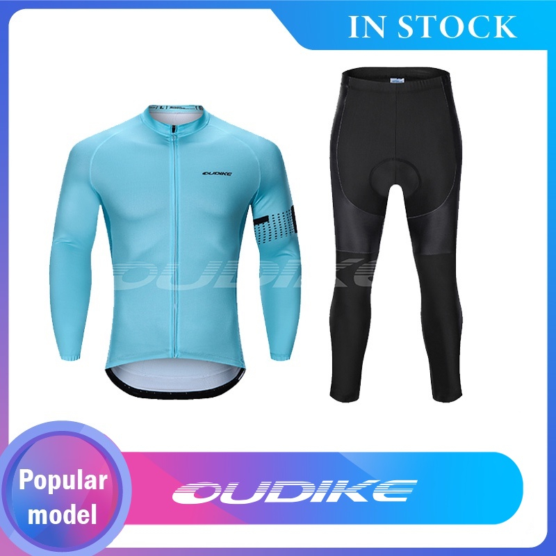 [In Stock] OUDIKE cycling jersey set baju basikal cycling jerseys Cycling Jersey Long Sleeve Set Racing Bike Cycling Suit MTB Men Bicycle Cycling Clothing