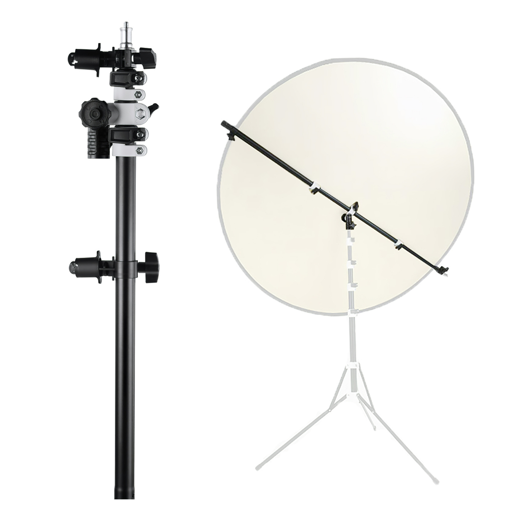 Selens Extendable Reflector Holder Metal Stand Backdrop Support Background Stand Tripod Bracket Studio Equipment Adjustable