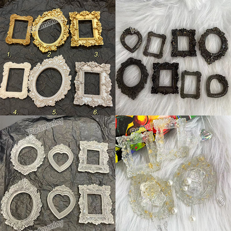 1PC Retro Simulation Resin Photo Frame Cream Glue Epoxy DIY Phone Case Material Jewelry Handmade