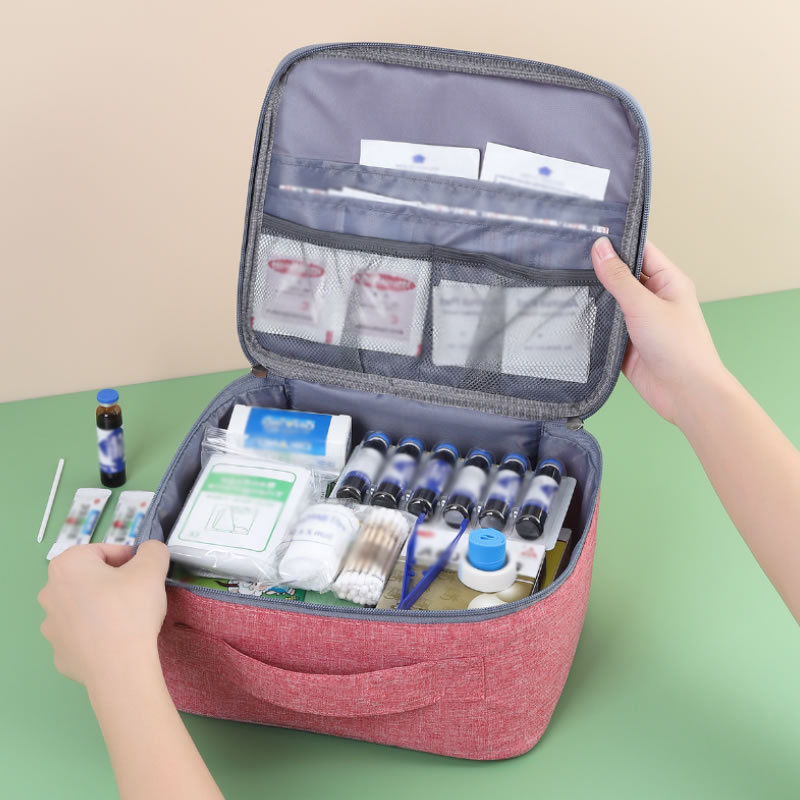 Home Family First Aid Kit Bag Large Capacity Medicine Organizer Box Storage Bag Travel Survival Emergency Empty Portable