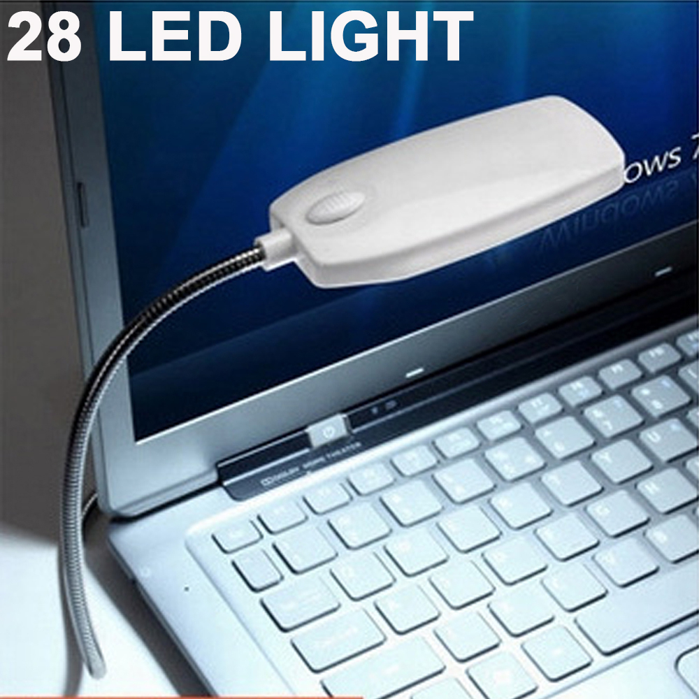 Ultra Bright Flexible 28LEDs Reading Lamp LED USB Book Light Eye Care Table Lamps Night Lamp for Laptop Notebook PC