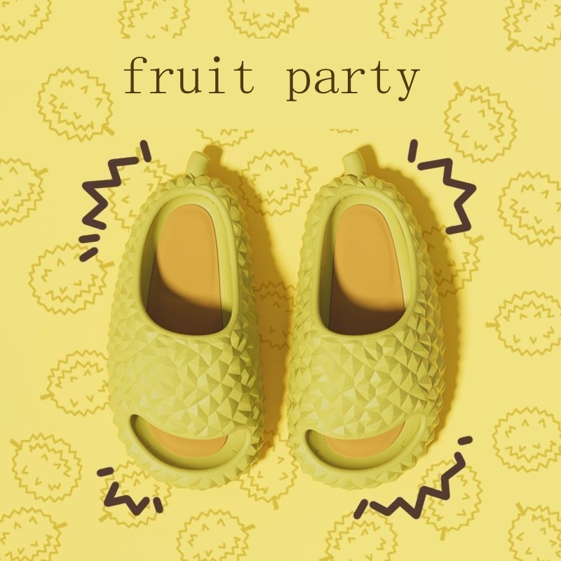 Durian Slippers Women Summer Home Indoor Thick Bottom Non-slip Funny Internet Celebrity Popular Style Student Couples