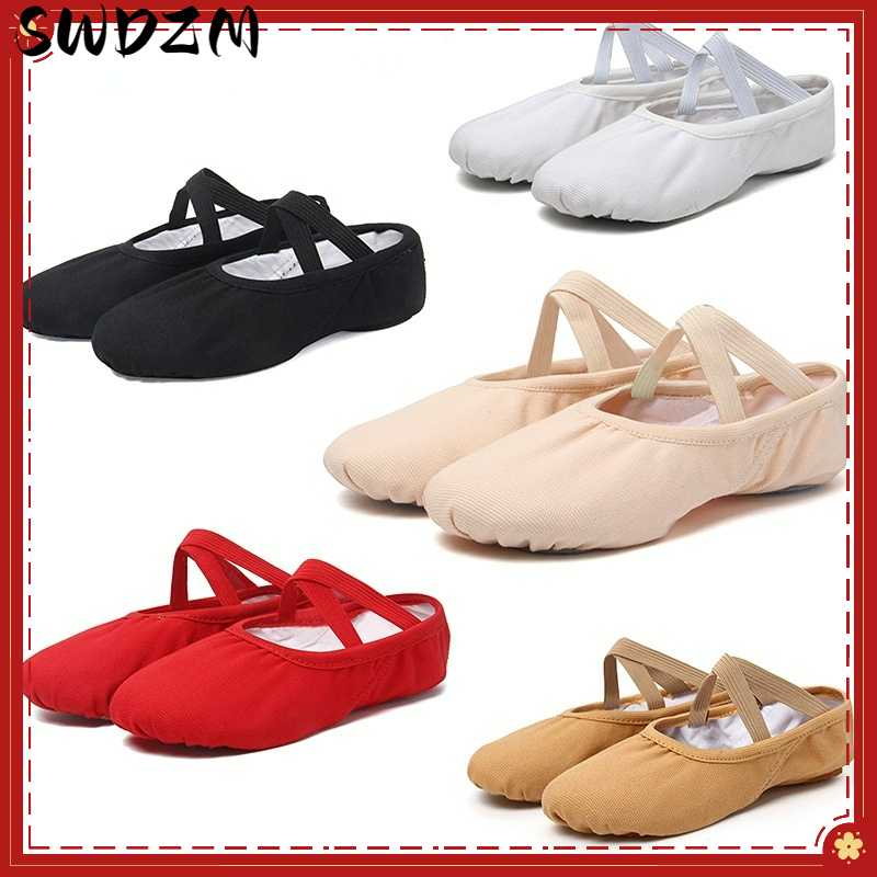 Women Ballet Shoes Soft Bottom Professional Canvas Dance Training Shoes女子芭蕾舞鞋软底专业帆布舞蹈训练鞋