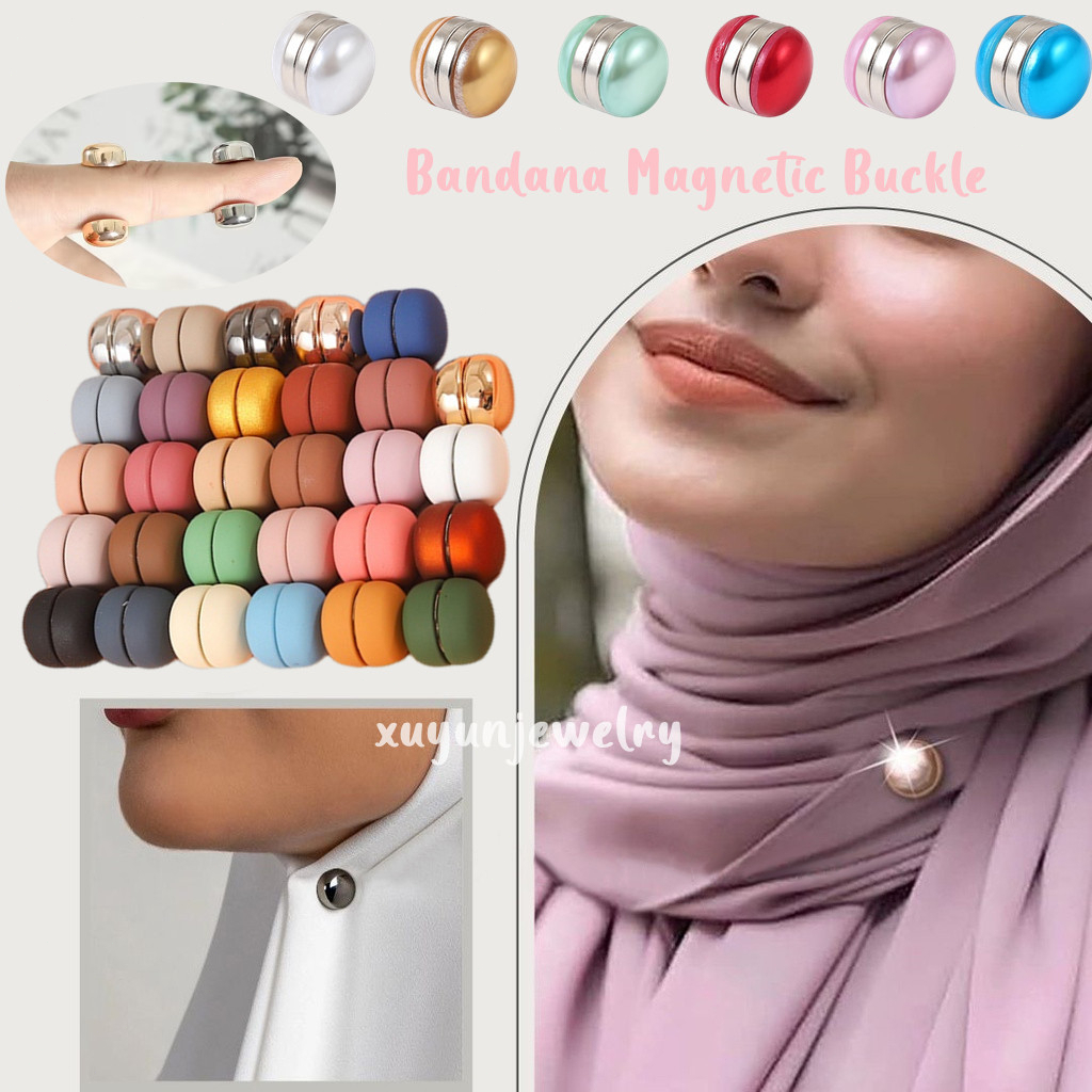 Muslim Hijab Shawl Scarf Women's Magnet Strong Safety Pin Anti-Slip Fixed Hijab Clip Islamic Pinless Hijab Jewelry Accessories