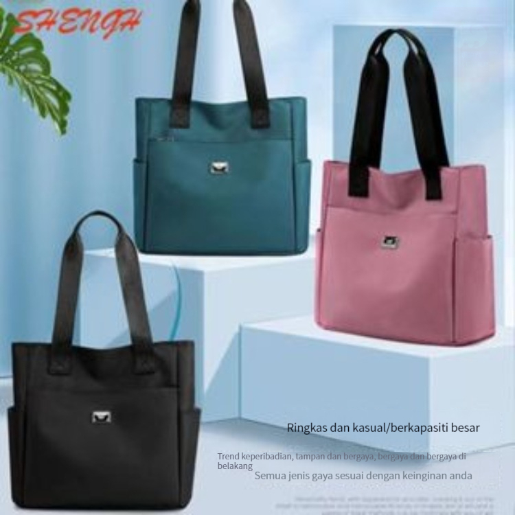 [SHENGH]【Penghantaran hari yang sama】 Ladies Fashion Tote Bag Oxford Cloth Lightweight Canvas Messenger Versatile Super Large Capacity