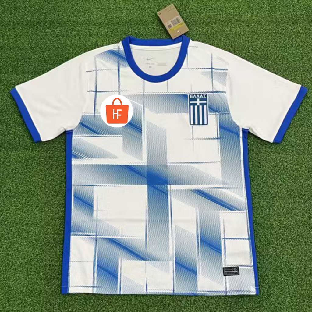 [High Quality] Greece Home Football Jersey Top Ready Stock S-4XL