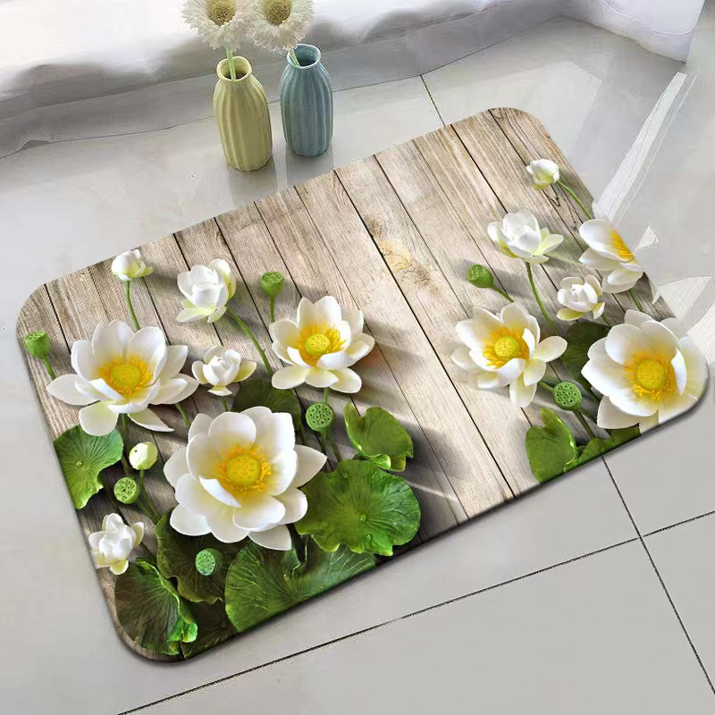 3D Absorbent Floor Mats Entrance Rug Hotel Decor Household Toilet Bathroom Water Absorption and Dirt Resistance Nordic style Luxury Carpet Home Decoration Rugs & Carpets