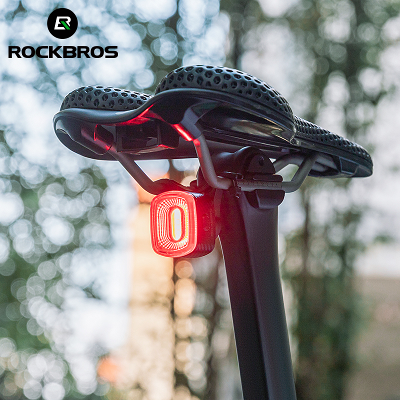 【MY Delivery】ROCKBROS Bicycle Light Smart Light Brake Sensing IPX6 Waterproof Taillight Type-C Rechargable LED Rear light Bike Accessories Lampu Basikal