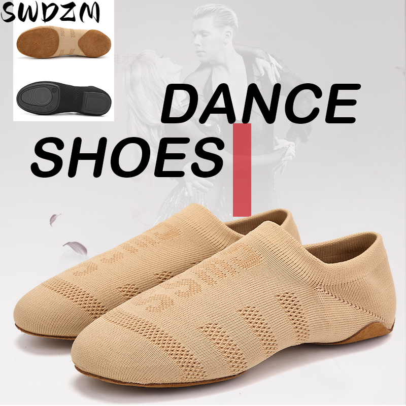 Dance Shoes For Women Soft Bottom Outdoor Dance Shoes Canvas Flat Bottom Breathable Teacher Shoes Yoga Shoes女性软底户外舞蹈鞋 教师瑜伽鞋