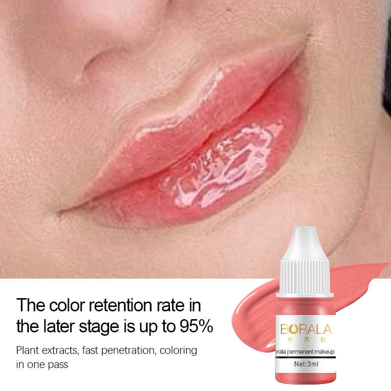 【BORALA】 3Ml Latest Lip Tattoo Color Tattoo Pigment Micro Blade Pigment Mother Born Lip Girl Nude Makeup Semi Permanent