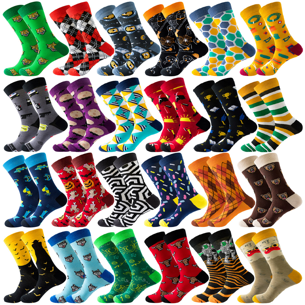 Geometric Tide Animal Socks Creative Men Socks Police Flower Tube Women Socks