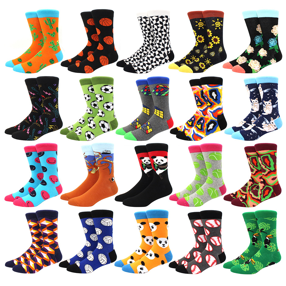 Fashion Funny Men Socks Crazy Novelty Happy Funny Animal Cotton Socks