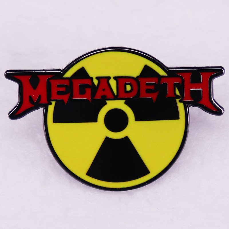 Megadeth and Radioactive logo mashup badges rock music enamel pins Heavy metal lovers gift fashion jewelry decorations