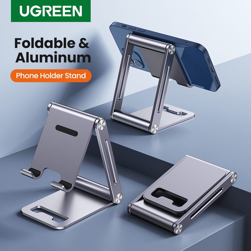 UGREEN Phone Stand Aluminum Cell Phone Adjustable Desk Phone Holder for iPhone 14 XR Tablet Support Mount Holder Stand