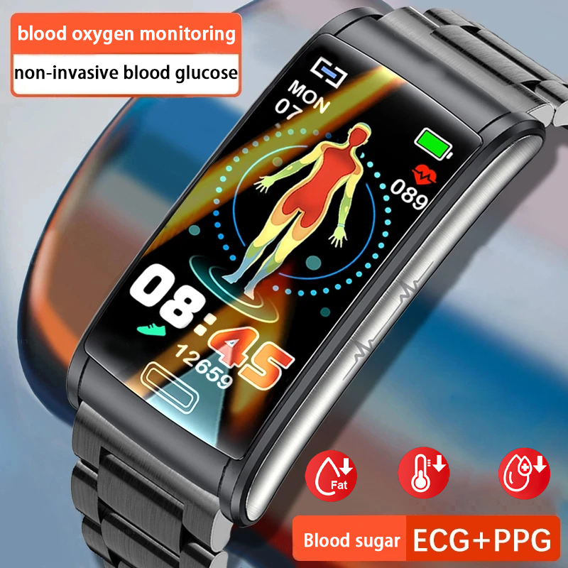 2024 New Smartwatch Blood Sugar Blood Pressure Body Temperature Health Monitoring Smart Watch Men Women ECG Watches For xiaomi