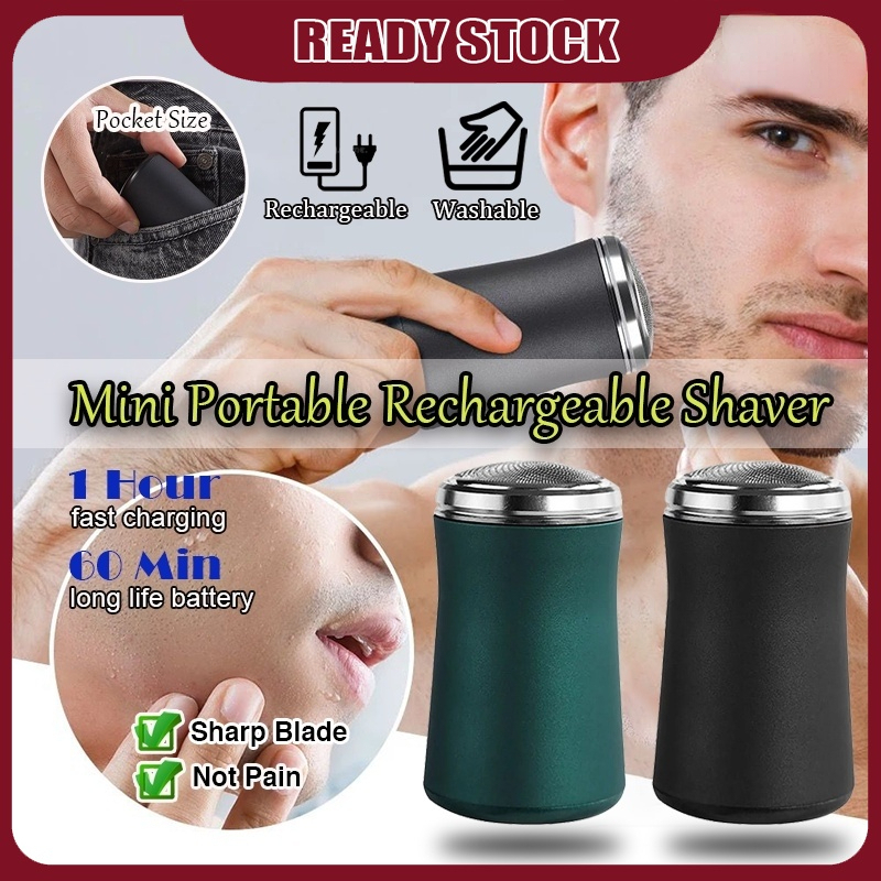 🔥Ready stock+Upgrad Version🔥Mini Electric Shaver Razor Dry Wet IPX7 Pocket Size Rechargeable Shaver Waterproof Mini Body Shaving Machine Trimmer Shaver Men Razor Mesin Cukur Janggut 剃須刀電動