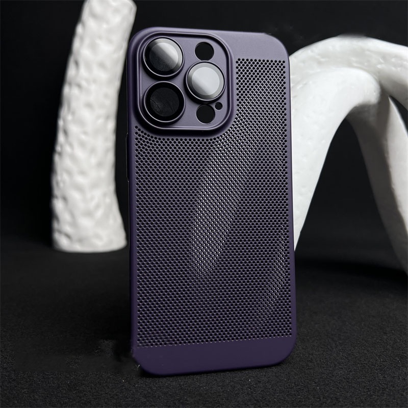 【Hard Case Dark purple / black 】for iPhone case (  IPHONE 7 8 14 Plus X XS MAX XR 11 12 13 14 PRO MAX )  Heat Dissipation and Drop Protection Suitable Fingerprint Protection Case
