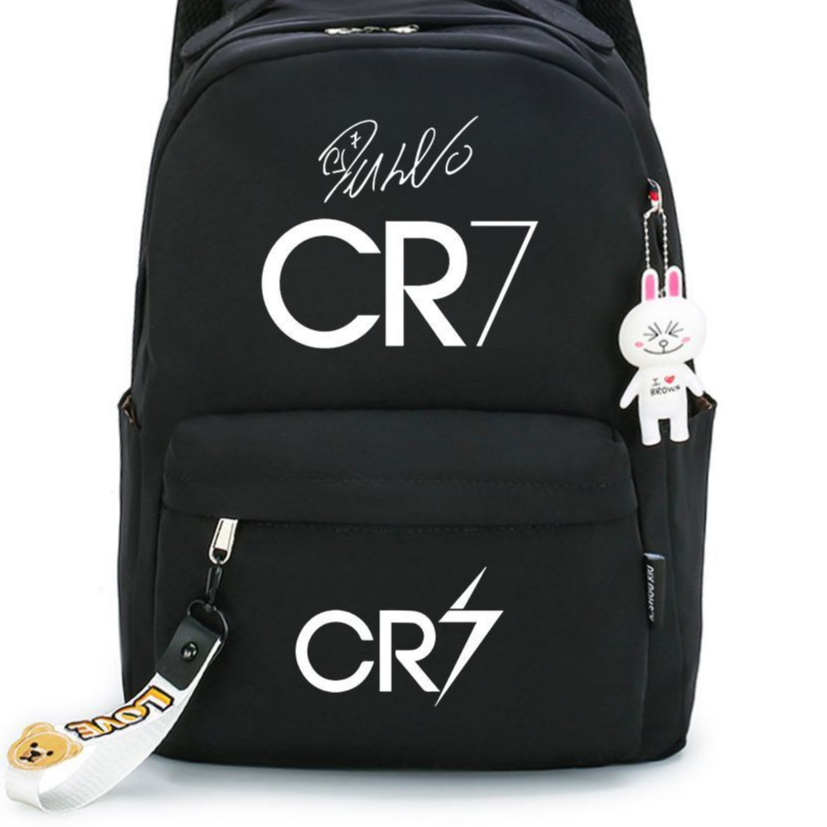 Free Shipping Soccer Star Backpack 44*30cm Around Ronaldo Large-capacity Sports School Bag Backpack Dirty-Resistant School Bag Student Computer Bag