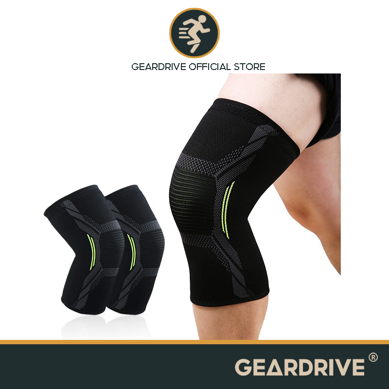 GEARDRIVE Knee Braces For Pain/Support Compression Sleeve Women and Men, High Stretch Pads Running, Hiking, Basketball, Gym, Injury Recovery, Workout Sports
