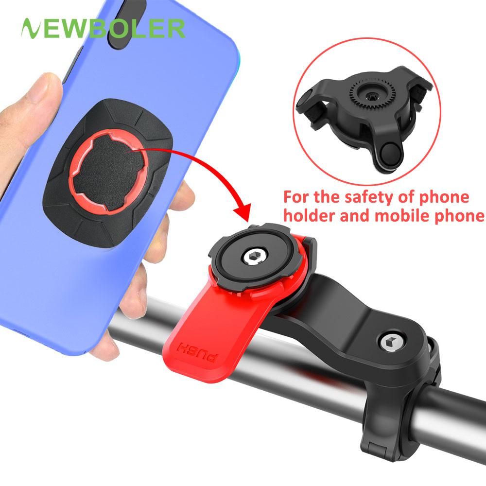 Motorcycle Electric Bicycle Phone Holder Quick Mount Bike Mobile Phone Stand 360° Rotation Cycling Bracket