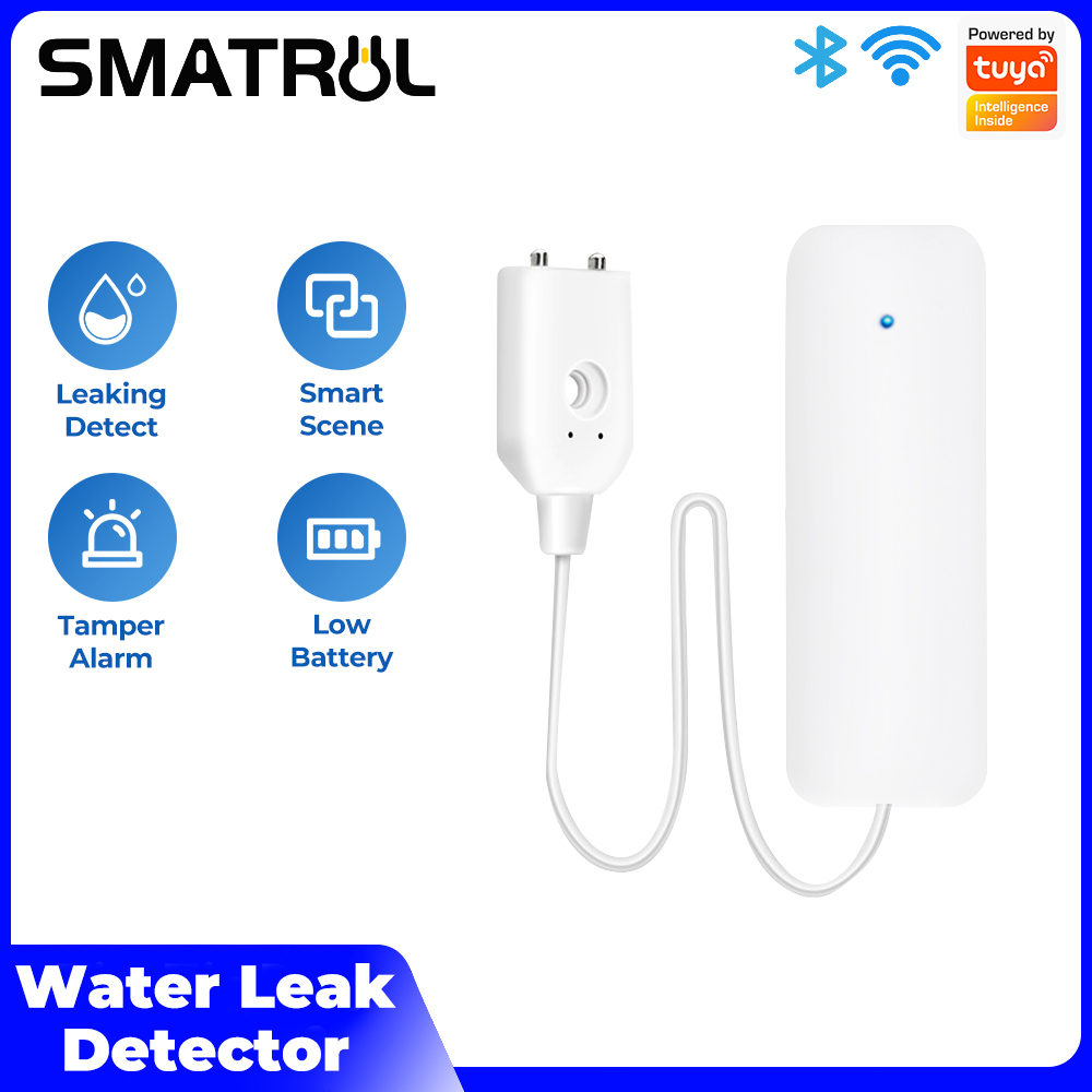 "Tuya Smart Wifi Water Leak Sensor Flooding Detector Smart life APP Notification Alerts Alarm Home Security "