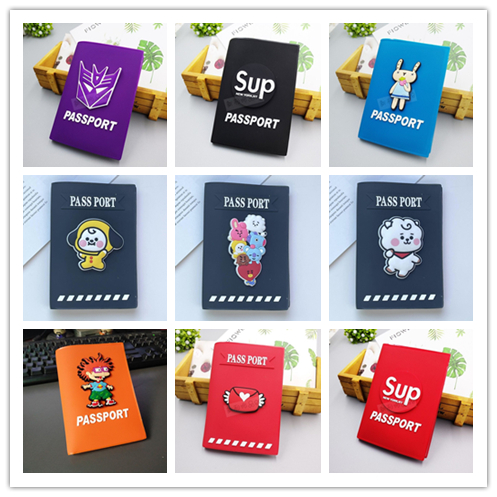 BTS Chinese Style Facebook Passport Protective Case Cartoon Cover Holder