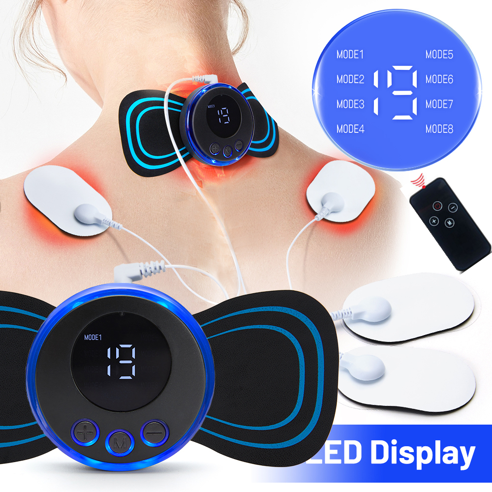 EMS  Electric Pulse Neck Massager Body Massage Patch Neck Back Leg Muscle Stimulator Portable Relief Pain Relax Tools